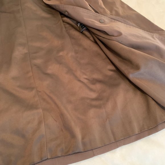 London Fog Brown Trench Coat with Detachable Hood Size S - Picture 9 of 16